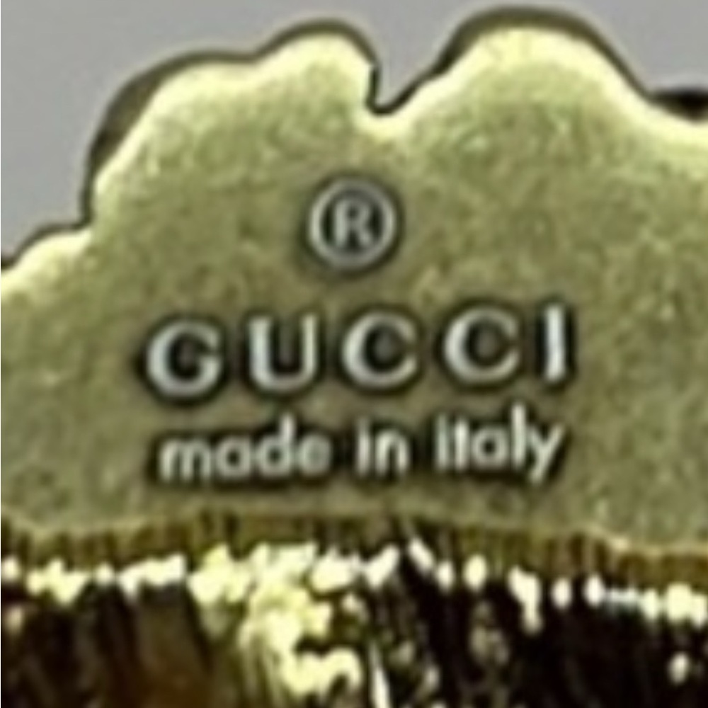 Gucci Gold Tone Lion Head GG Bracelet Charm - Picture 3 of 9